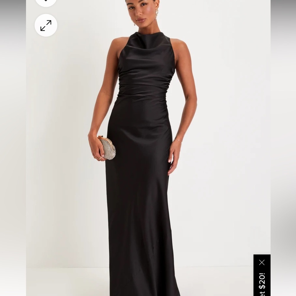 Lulus black maxi dress. Wedding guest dress.